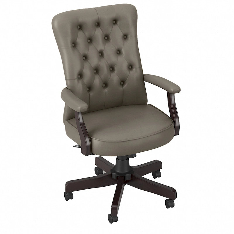 Fauteuil de bureau haut dossier avec accoudoirs et coussins