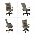 Fauteuil de bureau haut dossier avec accoudoirs et coussins