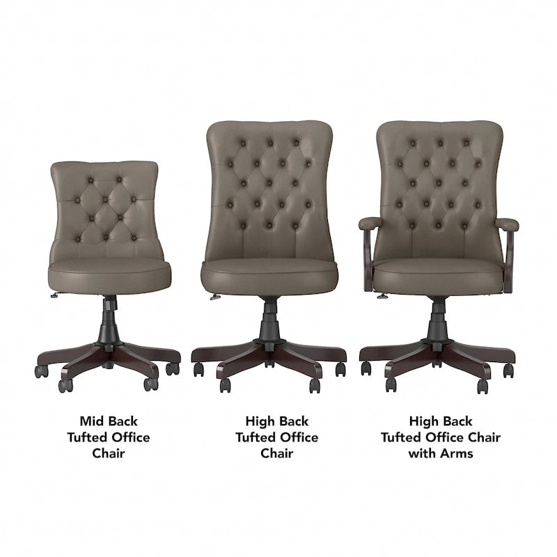 Fauteuil de bureau haut dossier avec accoudoirs et coussins