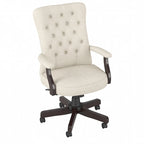 Fauteuil de bureau haut dossier avec accoudoirs et coussins
