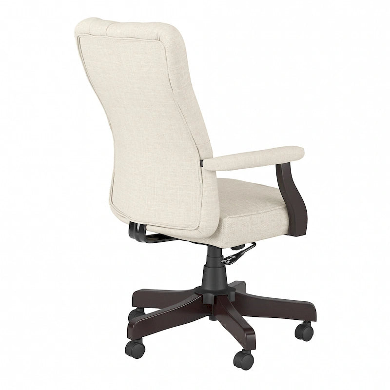 Fauteuil de bureau haut dossier avec accoudoirs et coussins