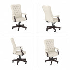 Fauteuil de bureau haut dossier avec accoudoirs et coussins