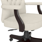 Fauteuil de bureau haut dossier avec accoudoirs et coussins