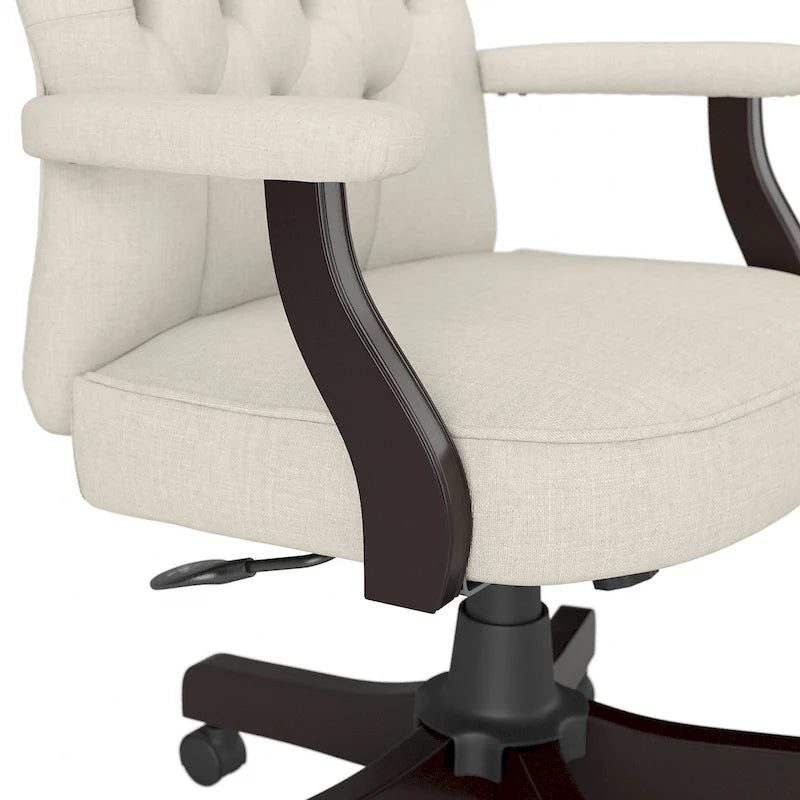 Fauteuil de bureau haut dossier avec accoudoirs et coussins